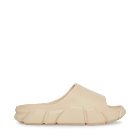 Beige Steve Madden Charged Men's Slides | PH 9041ZB16